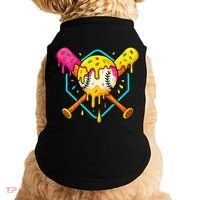 Baseball Drip For Home Plate Ice Cream Drip Sport Doggie Tank thumb 0