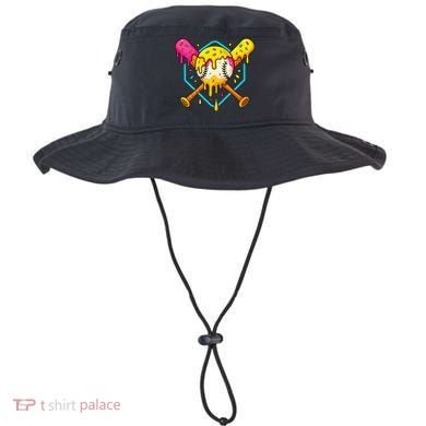Baseball Drip For Home Plate Ice Cream Drip Sport Bucket Hat