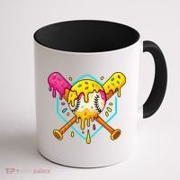 Baseball Drip For Home Plate Ice Cream Drip Sport Coffee Mug thumb 1