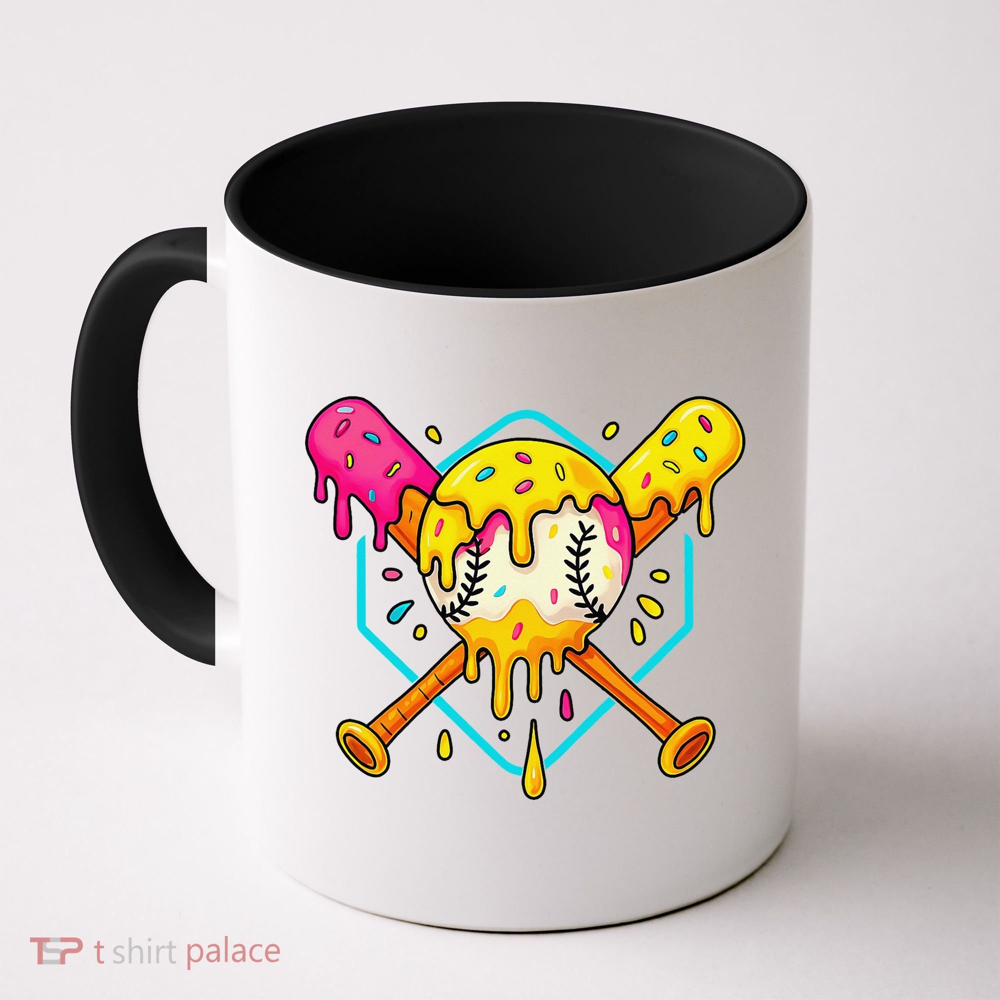 Baseball Drip For Home Plate Ice Cream Drip Sport Coffee Mug