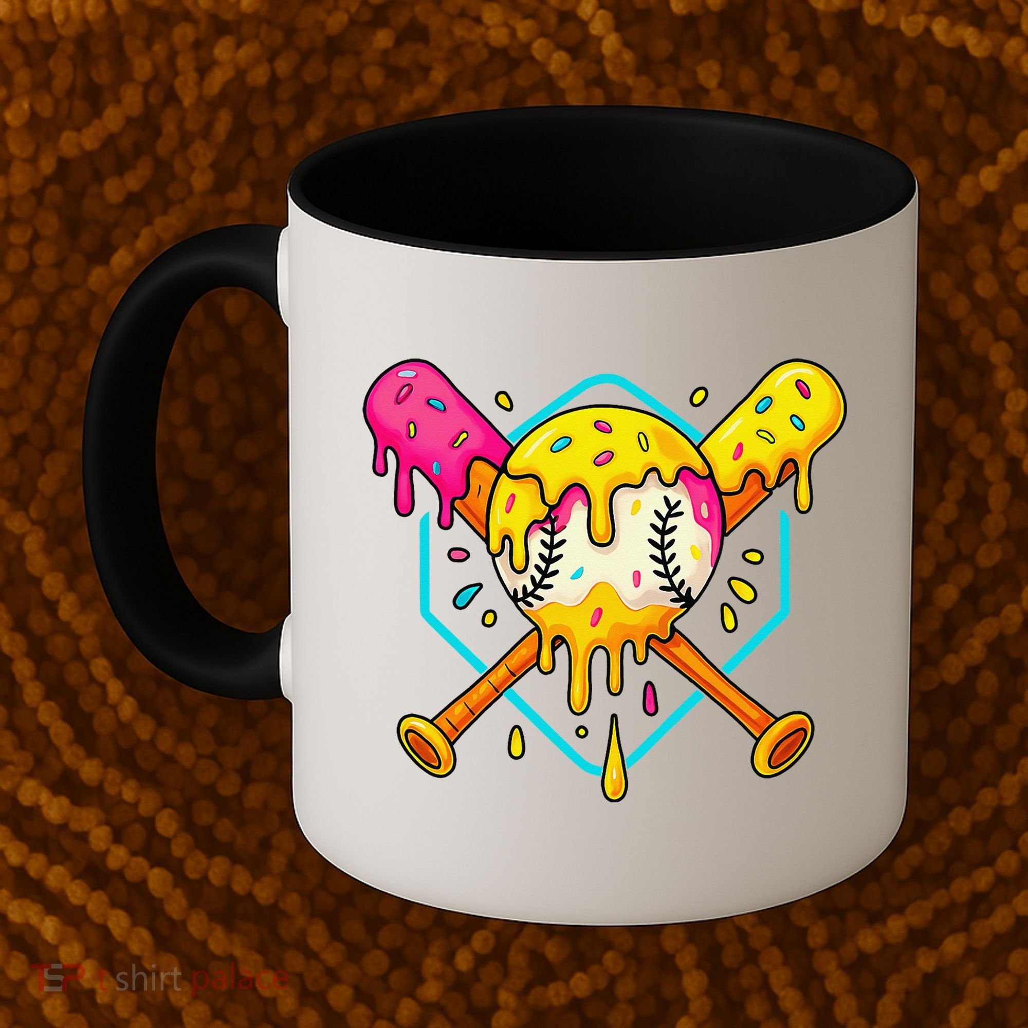 Baseball Drip For Home Plate Ice Cream Drip Sport Coffee Mug
