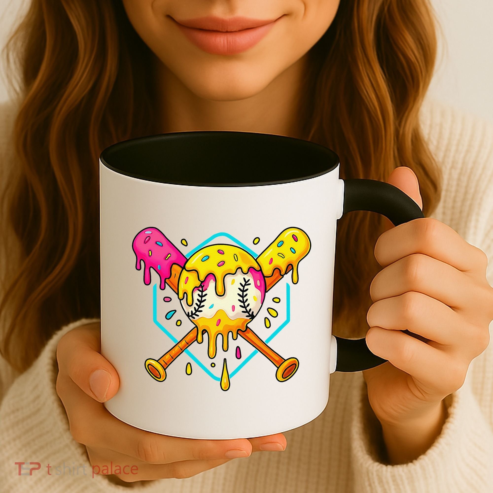 Baseball Drip For Home Plate Ice Cream Drip Sport Coffee Mug