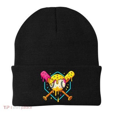 Baseball Drip For Home Plate Ice Cream Drip Sport Beanie