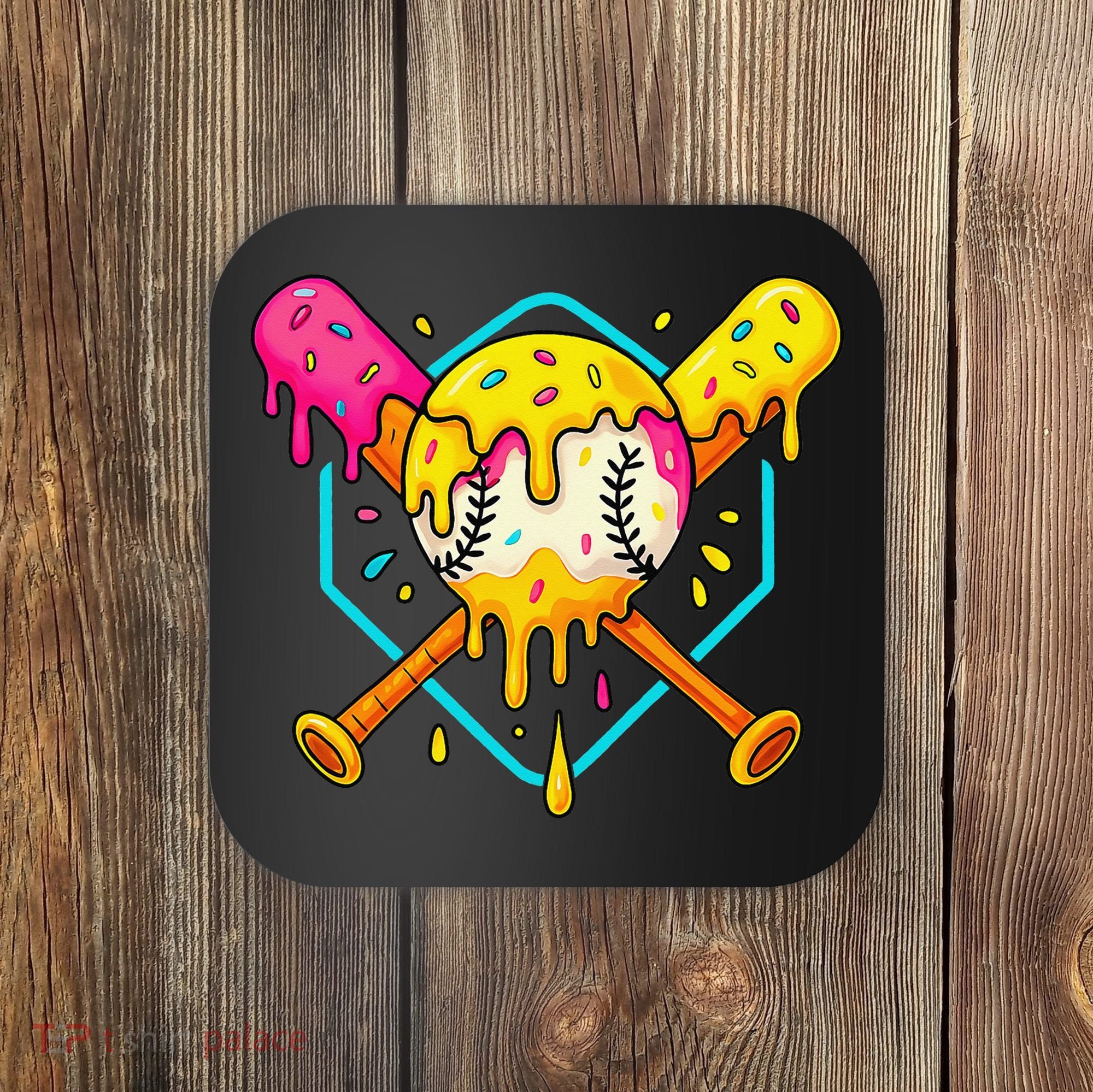 Baseball Drip For Home Plate Ice Cream Drip Sport Coaster