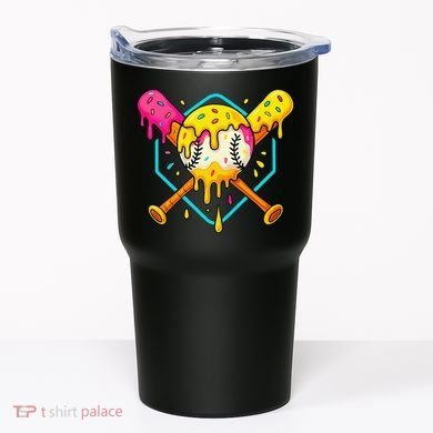 Baseball Drip For Home Plate Ice Cream Drip Sport Tumbler