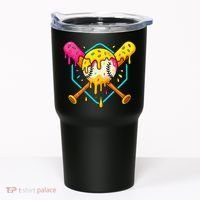 Baseball Drip For Home Plate Ice Cream Drip Sport Tumbler thumb 0