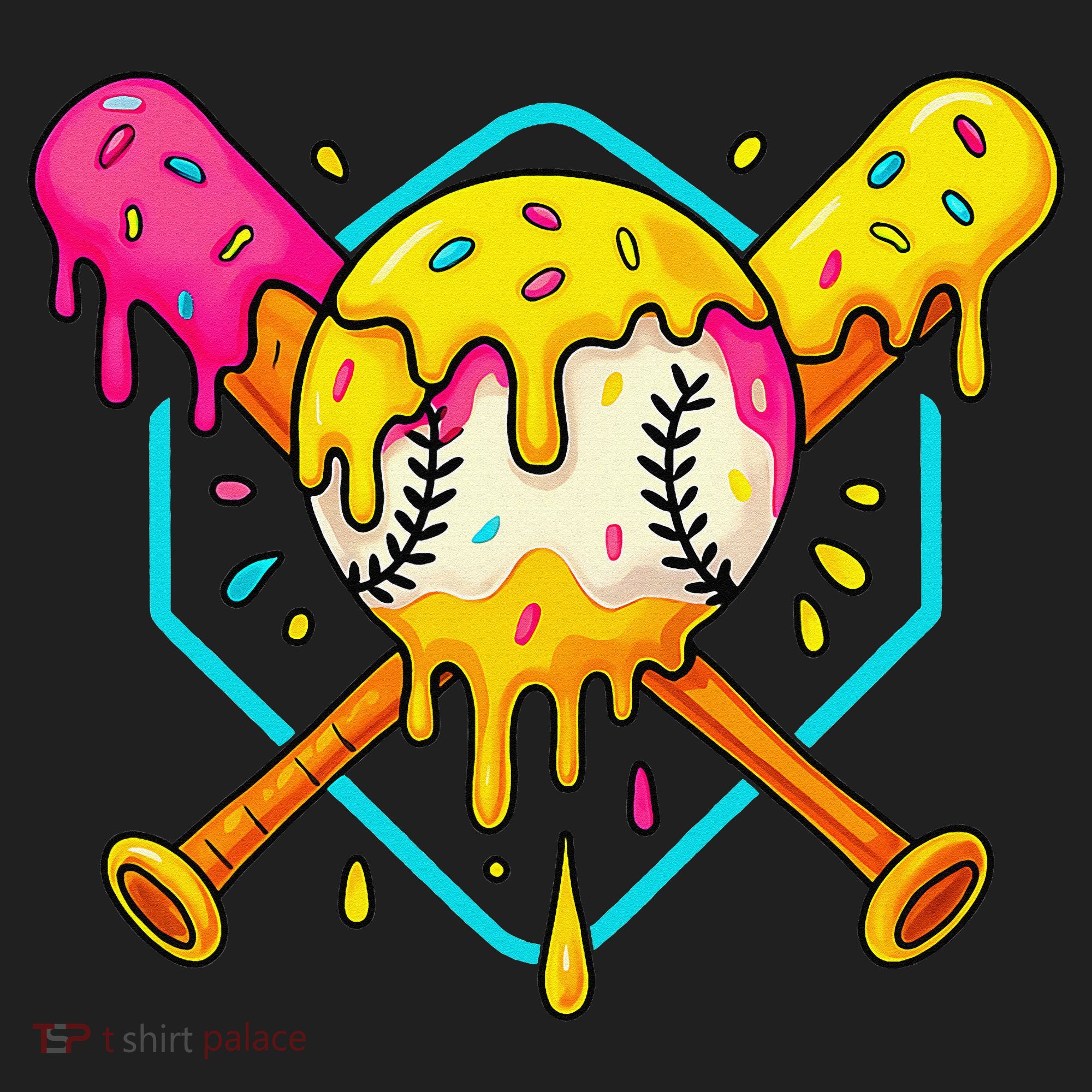 Baseball Drip For Home Plate Ice Cream Drip Sport Tumbler