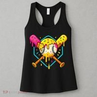 Baseball Drip For Home Plate Ice Cream Drip Sport Women's Tank Top thumb 3