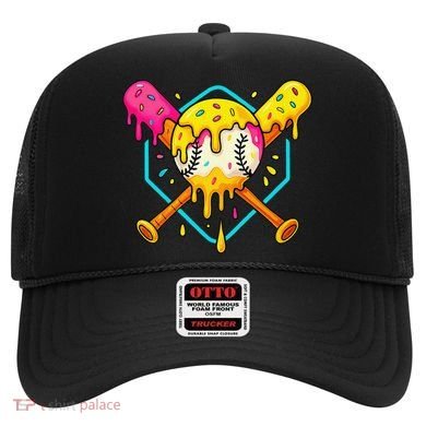 Baseball Drip For Home Plate Ice Cream Drip Sport Hat