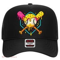 Baseball Drip For Home Plate Ice Cream Drip Sport Hat thumb 0