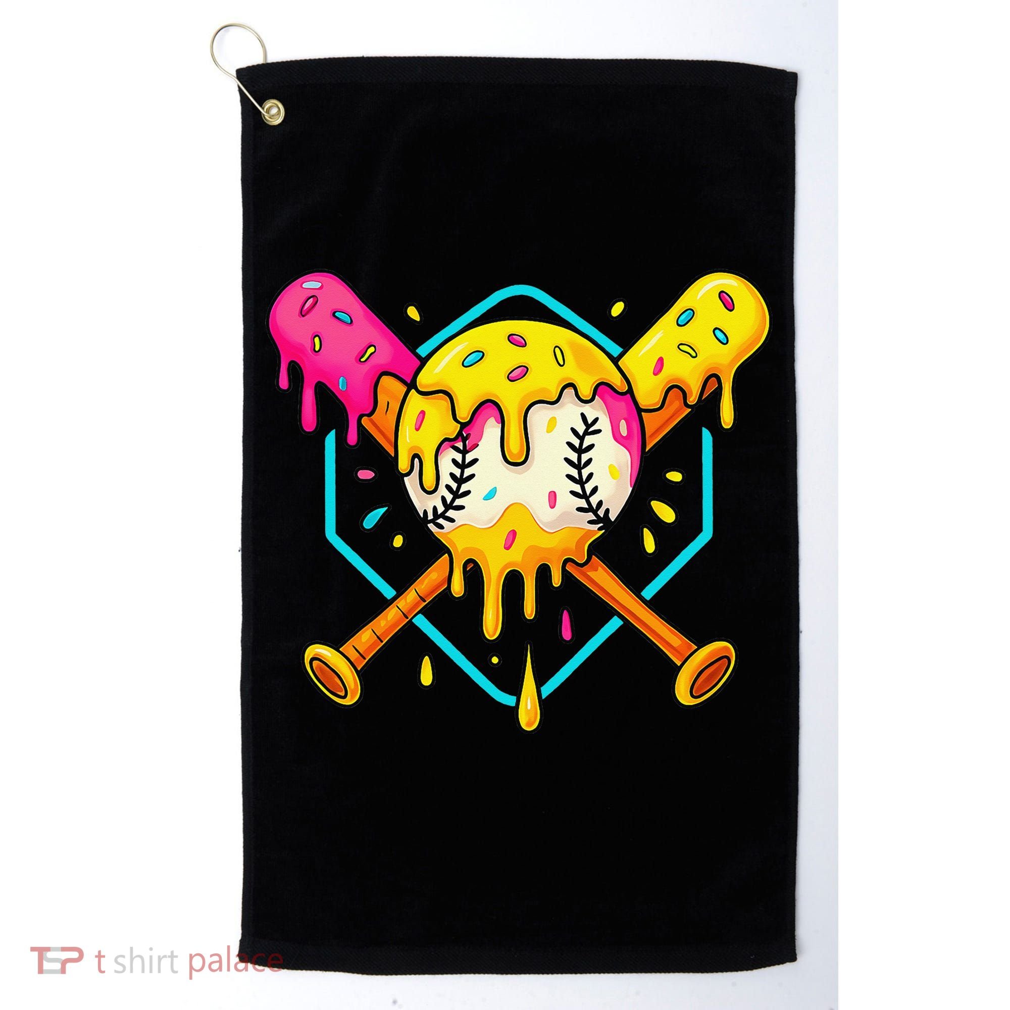 Baseball Drip For Home Plate Ice Cream Drip Sport Golf Towel