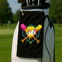 Baseball Drip For Home Plate Ice Cream Drip Sport Golf Towel thumb 2
