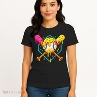 Baseball Drip For Home Plate Ice Cream Drip Sport Women's T-Shirt thumb 4