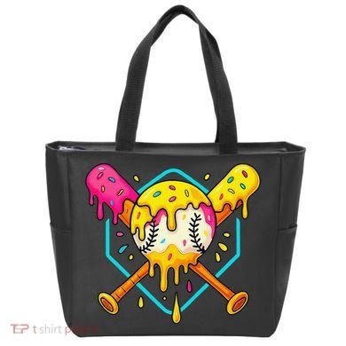 Baseball Drip For Home Plate Ice Cream Drip Sport Tote Bag