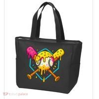 Baseball Drip For Home Plate Ice Cream Drip Sport Tote Bag thumb 3