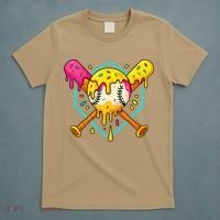 Baseball Drip For Home Plate Ice Cream Drip Sport T-Shirt thumb 5