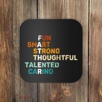 Best Dad From Daughter Funny Fathers Day Birthday From Son Coaster thumb 0