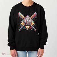 Baseball Drip For Ice Cream With Sprinkles Drip Women's Sweatshirt thumb 0