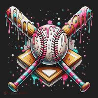 Baseball Drip For Ice Cream With Sprinkles Drip Women's Sweatshirt thumb 2