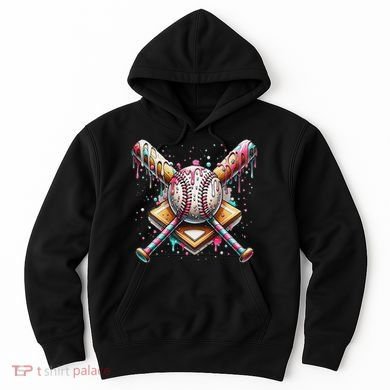 Baseball Drip For Ice Cream With Sprinkles Drip Hoodie