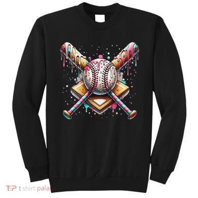 Baseball Drip For Ice Cream With Sprinkles Drip Sweatshirt