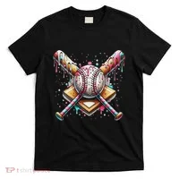 Baseball Drip For Ice Cream With Sprinkles Drip T-Shirt thumb 0