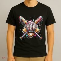 Baseball Drip For Ice Cream With Sprinkles Drip T-Shirt thumb 3