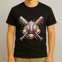 Baseball Drip For Ice Cream With Sprinkles Drip T-Shirt thumb 3