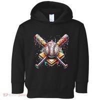 Baseball Drip For Ice Cream With Sprinkles Drip Toddler Hoodie thumb 0