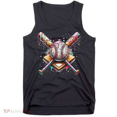 Baseball Drip For Ice Cream With Sprinkles Drip Tank Top