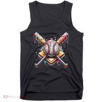 Baseball Drip For Ice Cream With Sprinkles Drip Tank Top thumb 0