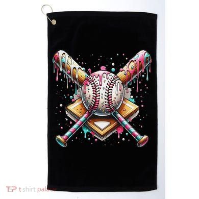 Baseball Drip For Ice Cream With Sprinkles Drip Golf Towel