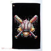 Baseball Drip For Ice Cream With Sprinkles Drip Golf Towel thumb 0