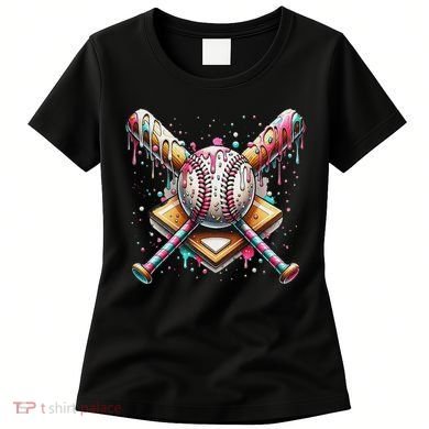 Baseball Drip For Ice Cream With Sprinkles Drip Women's T-Shirt