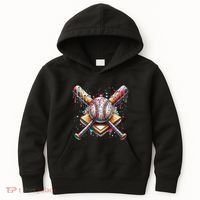 Baseball Drip For Ice Cream With Sprinkles Drip Kids Hoodie thumb 0