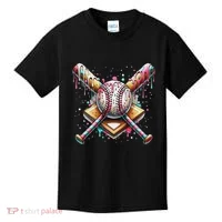 Baseball Drip For Ice Cream With Sprinkles Drip Kids T-Shirt thumb 0