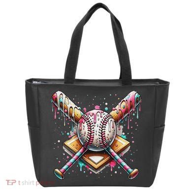 Baseball Drip For Ice Cream With Sprinkles Drip Tote Bag