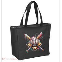 Baseball Drip For Ice Cream With Sprinkles Drip Tote Bag thumb 2