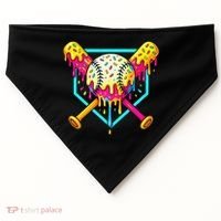 Baseball Drip For Home Plate Ice Cream Drip Sport USA-Made Doggie Bandana thumb 0