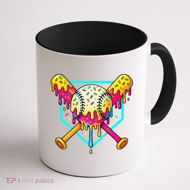Baseball Drip For Home Plate Ice Cream Drip Sport Coffee Mug back