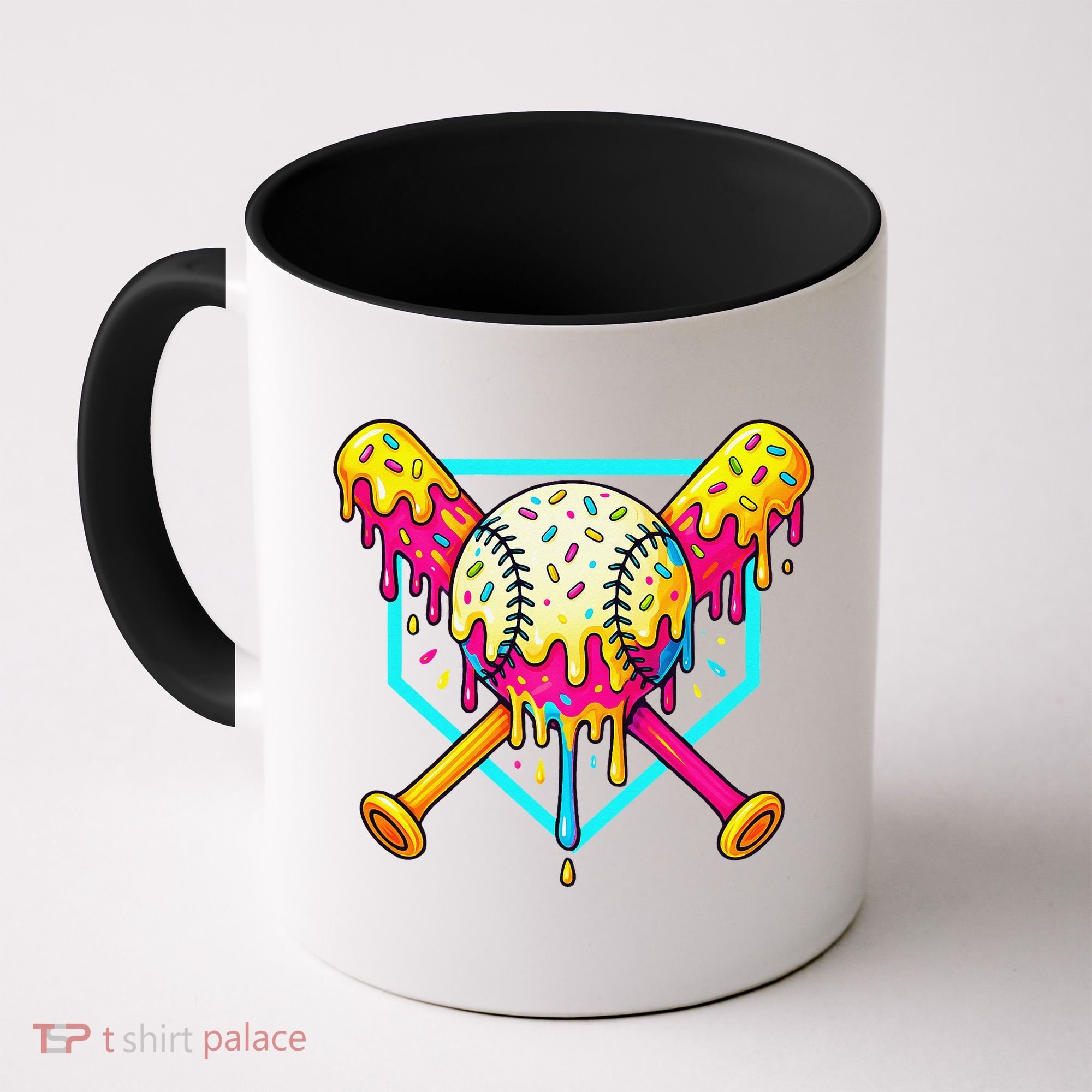 Baseball Drip For Home Plate Ice Cream Drip Sport Coffee Mug
