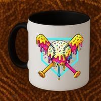Baseball Drip For Home Plate Ice Cream Drip Sport Coffee Mug thumb 2