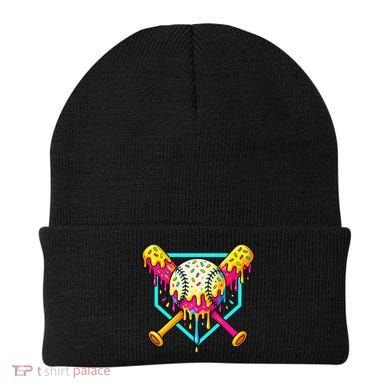 Baseball Drip For Home Plate Ice Cream Drip Sport Beanie