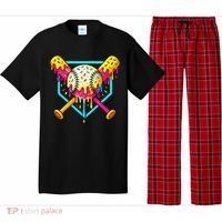 Baseball Drip For Home Plate Ice Cream Drip Sport Pajama Set thumb 0