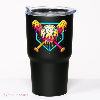 Baseball Drip For Home Plate Ice Cream Drip Sport Tumbler
