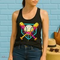 Baseball Drip For Home Plate Ice Cream Drip Sport Women's Tank Top thumb 2