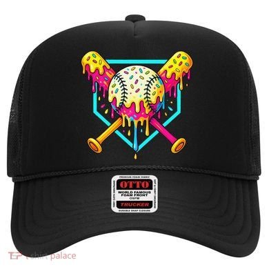 Baseball Drip For Home Plate Ice Cream Drip Sport Hat