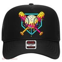 Baseball Drip For Home Plate Ice Cream Drip Sport Hat thumb 0