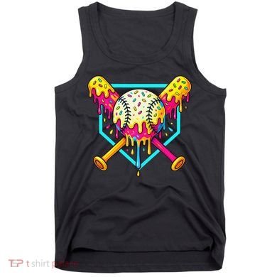 Baseball Drip For Home Plate Ice Cream Drip Sport Tank Top