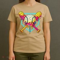 Baseball Drip For Home Plate Ice Cream Drip Sport T-Shirt thumb 4